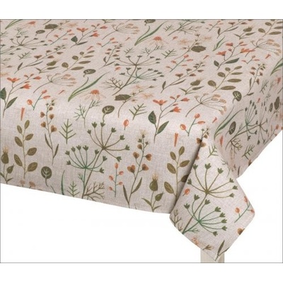 Bellatex Ubrus Dita větvičky na režné béžová zelená oranžová 120x200cm – Zbozi.Blesk.cz