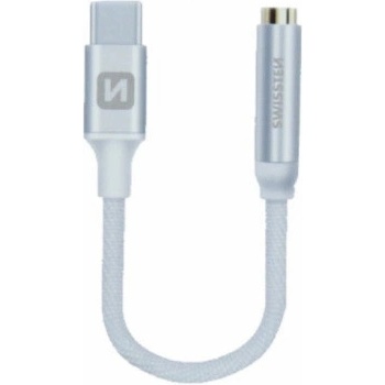 SWISSTEN Adapter Textile USB-C/Jack (samice) 0,15m