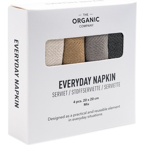 The Organic Company Салфетки Everyday 20 x 20 см земен цвят 4 бр (1073-901)
