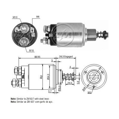 Spínač startéru ZM - Bosch 9000083065