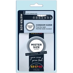 MISTER SIZE 3 бр. Mister Size 53-57-60 мм тестов пакет + линийка