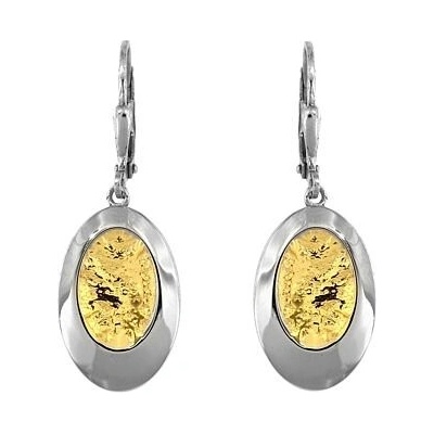 INFINITYSILVER Stříbrné náušnice oválky se zlacením IRIS OE431515