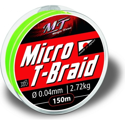 Quantum Magic Trout šňůra Micro T-Braid 150m 0,12mm 8,17kg zelená