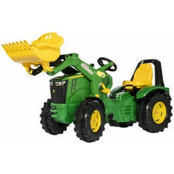 Rolly Toys Šľapací traktor John Deere + nafuk. kolesá + nakladač + radenie