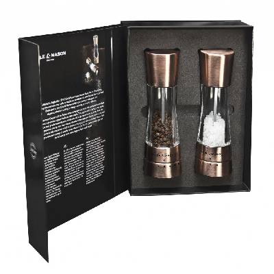 Комплект мелнички за сол и пипер DERWENT - 19 см. - с механизъм за прецизност - цвят мед (Cole & Mason H 59418G)