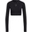 adidas Къса блуза Adidas Women's Long Sleeve Crop Top - Black