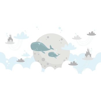 DIMEX ART s. r. o Флизелинов фототапет китове под вода 375 x 250 см