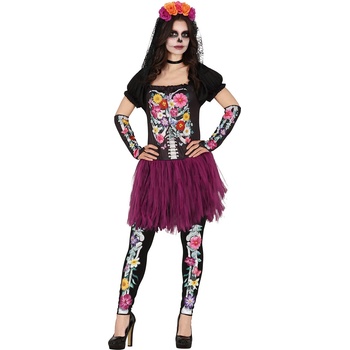 Image 1 of Fiestas Guirca Дамски костюм - Катрина с цветя Размер - Възрастни: L