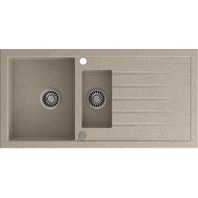 SAPHO - Кухненска мивка 100x50 cm гранит/бежова (SH0739)