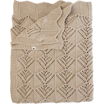 BIBS pletená vlnkovaná deka z BIO bavlny Vanilla
