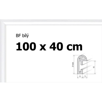 BFHM Plastový rám na puzzle 100x40cm biely
