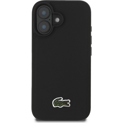Lacoste Iconic Petit Pique Woven Logo MagSafe pro Apple iPhone 16, černá