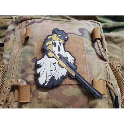 JACKETS TO GO nášivka GHOST SNIPER plast velcro GLOW IN THE DARK