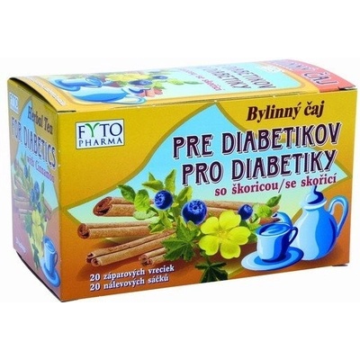 Fyto bylinný čaj PRE DIABETIKOV SO ŠKORICOU 20 x 1,5 g