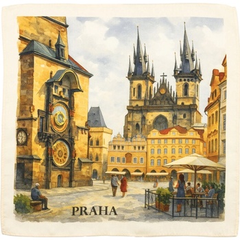 Bubibubi Hodvábna vreckovka do saka Praha