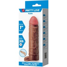 Pretty love - kaile penis sleeve with 2.5 cm extension mulatto