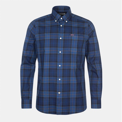 Barbour Риза с дълъг ръкав Barbour Wetheram Long Sleeve Tartan Shirt - Midnight TN54