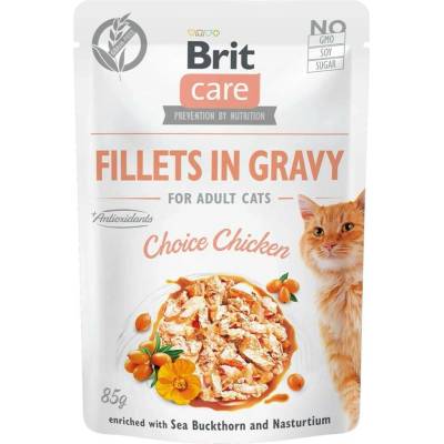 Brit Care Cat filety v omáčce výběrové kuřecí 24 × 85 g