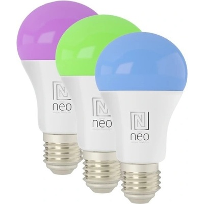 Immax NEO LITE SMART sada 3x žárovka LED E27 9W RGB+CCT barevná a biela stmívatelná Wi-Fi TUYA 07712C