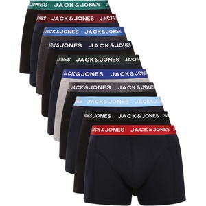 Jack & Jones Комплект от десет - мъжки боксерки Jack and Jones многоцветни (12189937-navy/black) Jack & Jones | Cheren Sin Siv Mnogotsveten | МЪЖЕ | M