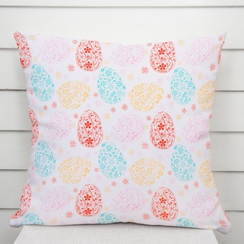 Biante Veľkonočná TF-106 Farebné kraslice na bielom 70 x 90 cm