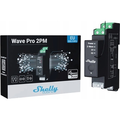 Shelly Qubino Pro 2PM 2-kanálové relé na DIN lištu s měřením energie