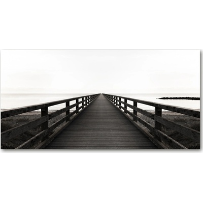 Moderný sklenený obraz z fotografie Drevené mólo 100x50 cm
