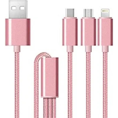 Hama Кабел 3 в 1 - LIGHTNING, microUSB и TYPE-C, 1, 2 м