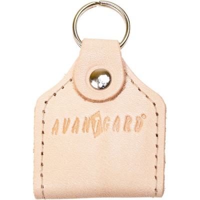 Avantgard přívěsek na klíče z pravé kůže s žetonem 80112 Béžová – Zboží Mobilmania
