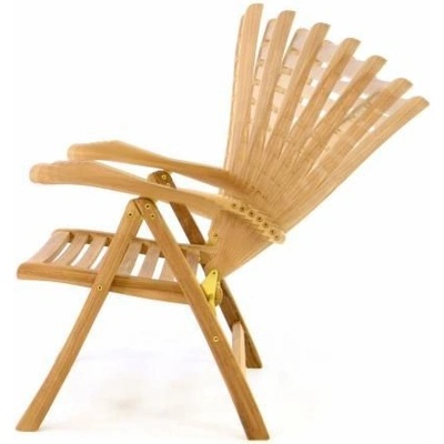 Divero 40742 Dřevěná polohovatelná židle