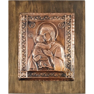 МЕДНА ИКОНА ГОЛЯМА СВЕТА БОГОРОДИЦА С МЛАДЕНЕЦА