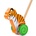 Bigjigs Toys - Дървена играчка за бутане - Тигър (BB137)