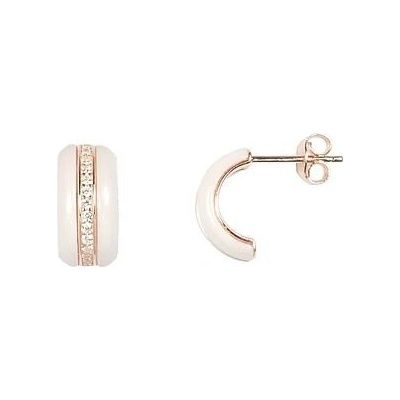 Infinitysilver stříbrné keramické náušnice pozlacené ECSV-002E