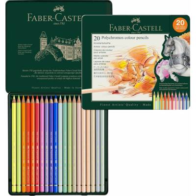 Faber Castell Polychromos sada uměleckých pastelek nové odstíny, 20 ks 110020