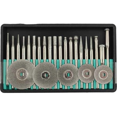 Sada diamantových fréz MINI, 25-dielna, stopka 3 mm, XL-TOOLS