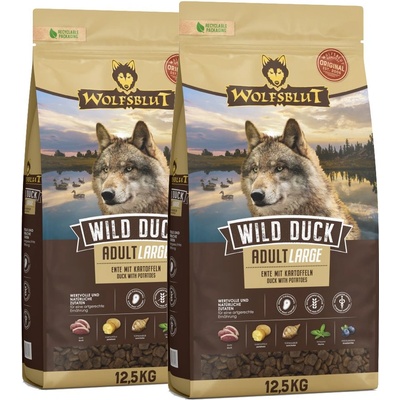 Wolfsblut Дивечова Патица Големи Породи 2 x 12, 5 кг