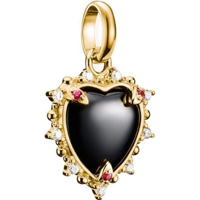 Thomas Sabo connect prívesok charm Black vintage heart gold-plated CC1286 995 11