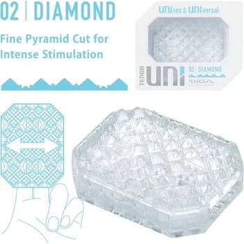 Image 1 of TENGA Релефен и компактен унисекс стимулатор Tenga Uni Diamond