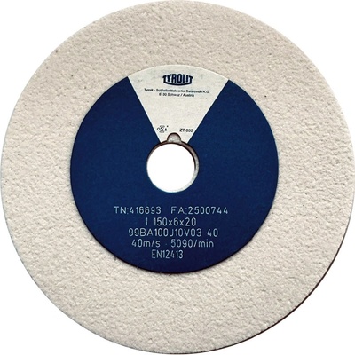 Tyrolit Brusný kotouč plochý 150 x 6 x 20 mm 99BA100J10V40 T416693