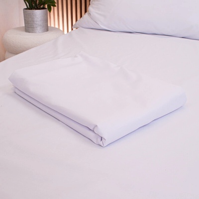 Takoy Prostěradlo na postel 250x250 bavlněný satén bílá-HT-00907 | 250x250 cm prostěradlo na postel