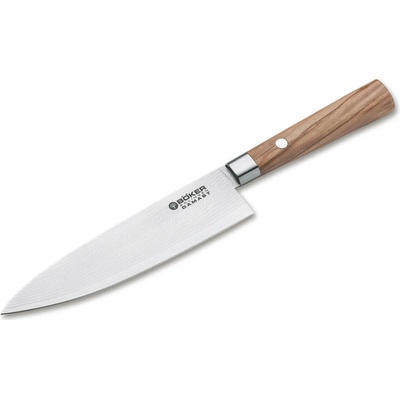 Böker Damascus Olive Small kuchársky nôž 15,7 cm