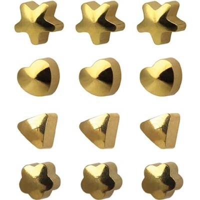 STUDEX Náušnice pro piercing sada 12 párů R513Y zlatá