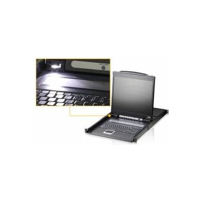 ATEN 8-Port 19 LCD KVM Switch with French Keyboard