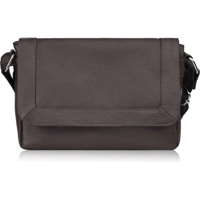 Paolo Peruzzi Tmavě hnědá dámská kožená crossbody kabelka Natalia