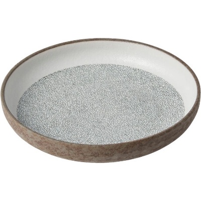 MIJ Dezertný tanier CRAZED GREY 22 cm s vysokým okrajom