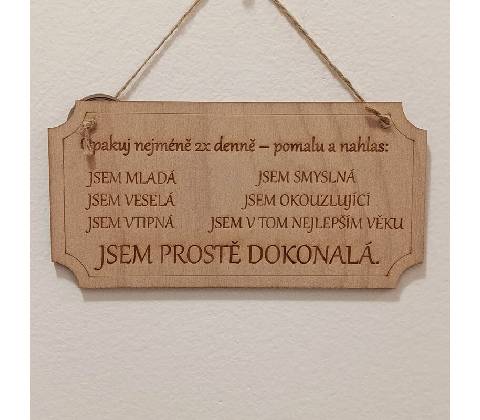 Cedulka afirmace Žena