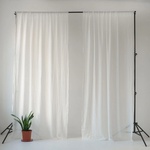 Linen Tales Бяла ленена олекотена завеса с тунел Daytime, 250 x 130 cm - Linen Tales (LT-CURTDTU-130x250-W)