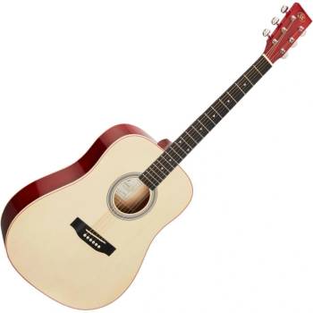 SX SD204 Transparent Red Акустична китара