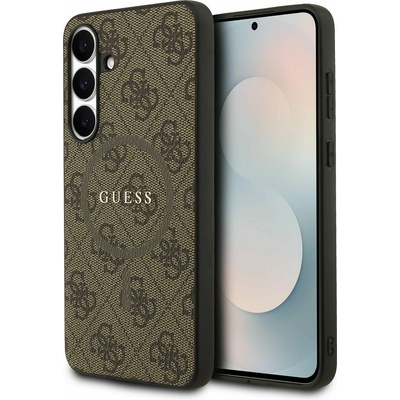 GUESS PU Leather 4G Colored Ring MagSafe Задна корица за Samsung Galaxy S25 FE Brown Guess | Kafyav | МЪЖЕ | UNI