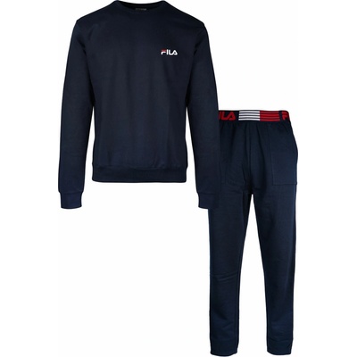 Fila pánske pyžamo IN COTTON BRUSHED FLEECE tmavo modrá červená biela